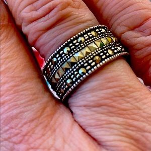 Vintage sterling Marcasite cigar band